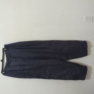 90s Navy blue, high waisted, wide leg pleated   pants